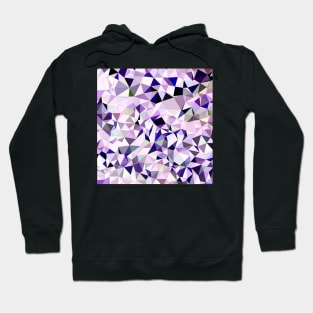 Blue Violet Abstract Low Polygon Background Hoodie